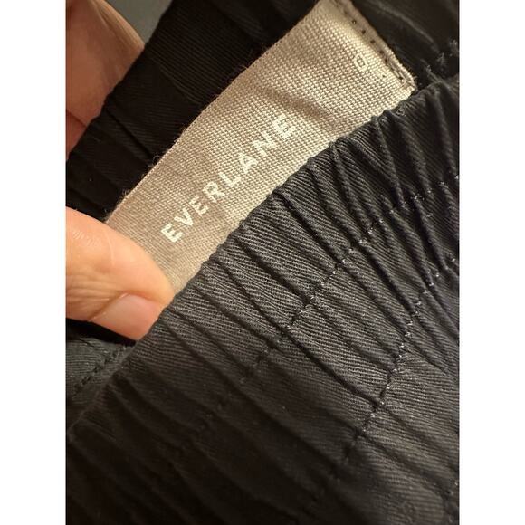 Everlane black straight wider legs  pull on pants size 0 - Picture 3 of 10